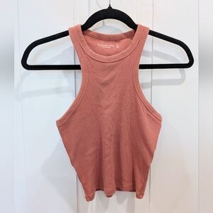 Abercrombie & Fitch Pink Rib Racerback Tank | Xsmall
